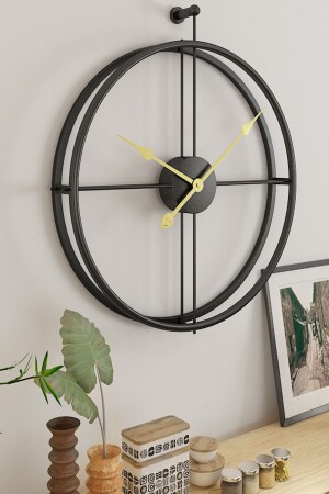 La Clock Xxl 90 cm Schwarz - Moderne dekorative Wanduhr im spanischen Stil - 6