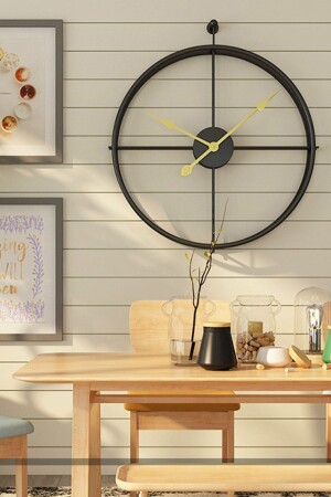 La Clock Xxl 90 cm Schwarz - Moderne dekorative Wanduhr im spanischen Stil - 8