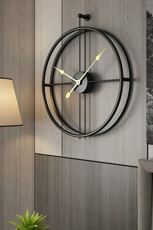 La Clock Xxl 90 Cm Siyah- Modern Dekoratif Ispanyol Tarzı Duvar Saati - Aga Konsept