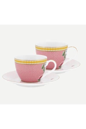 La Majorelle Rosa Porzellan-Kaffeetassen-Set 120 ml 51004107 - 1