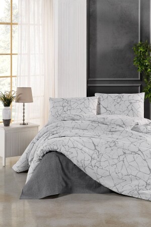 La Marble Mermer Desenli Çift Kişilik Nevresim Takımı La Marble Çift Kişilik Nevresim Takımı - 3