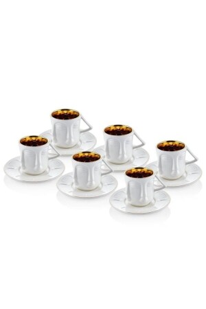 La Medore Nordic Face Set mit 6 weißen Kaffeetassen 1KS-21B - 1