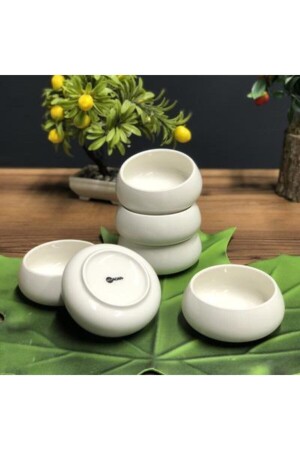 La Pure 10 Cm 6'lı Porselen Yuvarlak Bombeli Kase 0218 10984 - ACAR