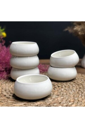 La Pure 7 cm Set mit 6 runden konvexen Porzellanschalen 0217 Fma086368 10983 - ACAR