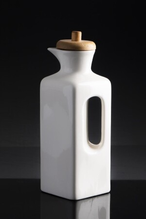 La Pure Quadratische Ölschale aus Porzellan mit Bambusdeckel – 20 cm Fma02990 PORJ-010151/12-TY - ACAR