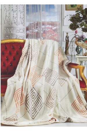 Lacasa Lüks Vizon Battal Boy 1085 Bej Battaniye 200x240 &hem Battaniye & Hem Yatak Örtüsü& - Mink