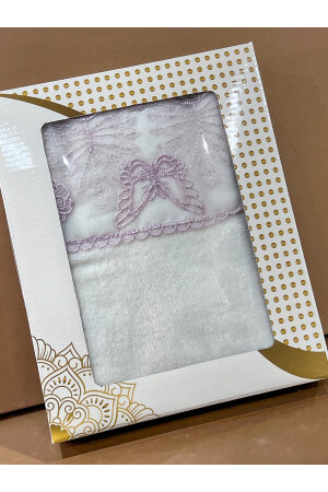 Laced Gift Dowry 50x90 Velvet Hand- und Face Towel PVC*BUTTERFLY - 4