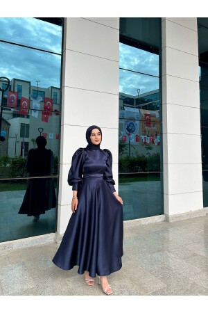 LACİVERT BELLA TESETTÜR ABİYE - Byateiler