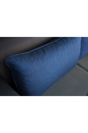 Lacivert Keten Koltuk Sırt Minderi Kılıfı / Kanepe Kırlenti 46634 - AYPETEKS