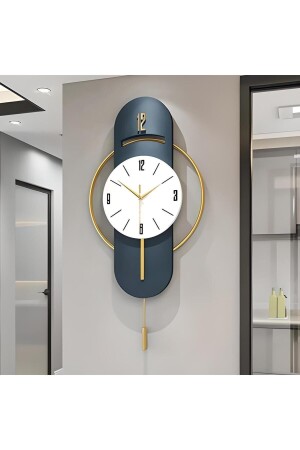 Lacivert Milano-led Yok (sarkaç Otomatik Değil )- Time Modern Dekoratif Metal Camlı Duvar Saati - 5