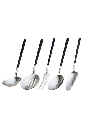 Lackschwarzes 5-teiliges Service-Set 500. 01. 02. 0260 - 2