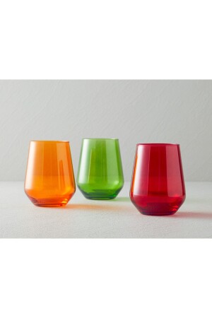 Lacy Glass 3-teiliges Softdrinkglas Rot - 2