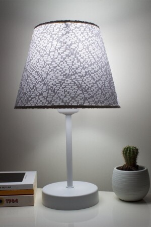 Lacy White Modern Bedroom White Stand Lampshade ABSabajur-5000 - 1