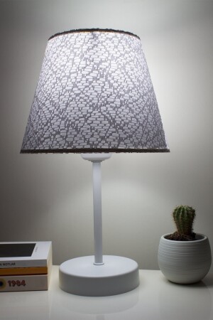 Lacy White Modern Bedroom White Stand Lampshade ABSabajur-5000 - 3