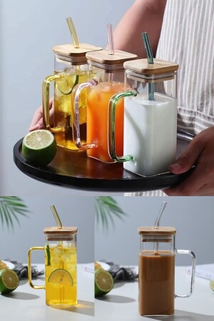 غطاء من البامبو مع مسدس مقاوم للحرارة كوب كوب كوب كوب كوب كوب كوب كوب كوب كوب كوب كوب كوب كوب كوب ك - LaGabya