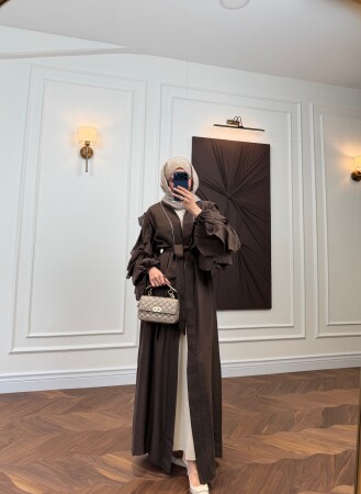 Lal Abaya Takım - Kahve - Nuuwears