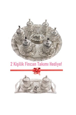 Lale Motifli Fincan Takımı - 2 Kişilik Hediye Fincan Takımı finca-2hediye - 2