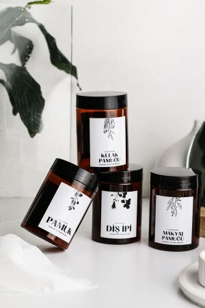 مـنـز-آذان القطن-قطن-مـكيـب-أوّل قطن-أسنان فـلاتس مـيـدي مقاس بيضاء مع علامة - Lalezen Home