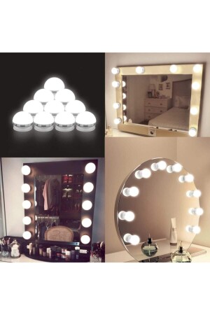 Lampe im Hollywood-Stil, Make-up-Tisch, Badezimmerspiegel, Beleuchtung, muual0001 - 1