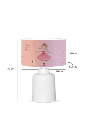 Lampenschirm für Mädchenzimmer mit rosa Ballerina-Herz und Stoff, bedruckt, Ayd-3047, AYD-3046 - 6