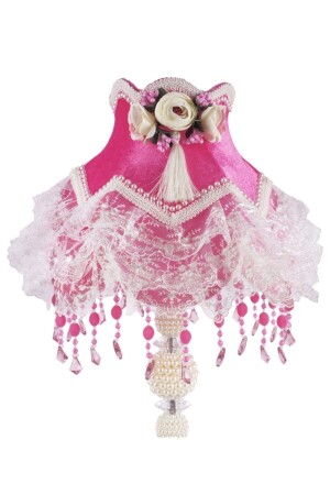 Lampenschirm mit rosa Blumendekor, Fuchsia, klassisches Modell PRA-2751464-5505 - 4