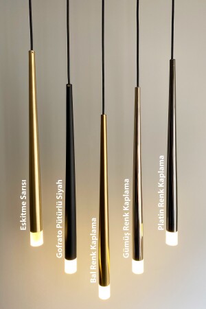 Lange LED-Einzel-LED-Pendelleuchte mit Platinbeschichtung LLSAA0101 - 6