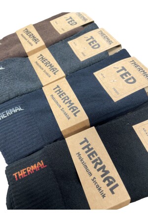 Lange, nahtlose Thermo-Winter-Warmsocken für Herren und Damen, 5 Paar - 1