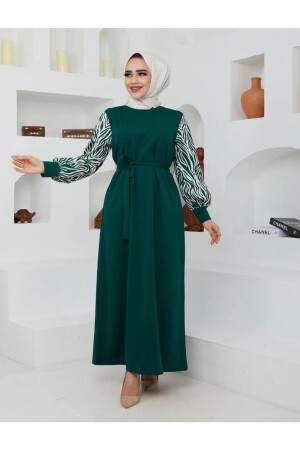 Langes Hijab-Kleid mit Zebramuster HELEN56B-K - 1