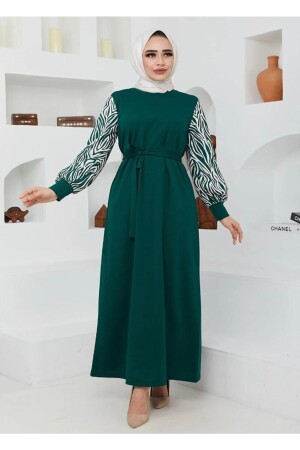 Langes Hijab-Kleid mit Zebramuster HELEN56B-K - 3