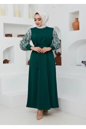 Langes Hijab-Kleid mit Zebramuster HELEN56B-K - 5