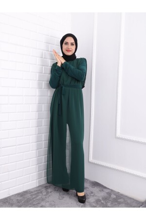 Langes Jumpsuit-Kleid für Damen aus Chiffon mit Reisegürtel 3003 - 3