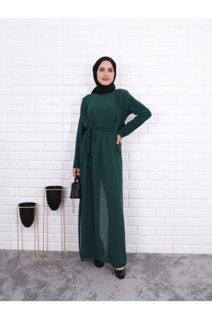 Langes Jumpsuit-Kleid für Damen aus Chiffon mit Reisegürtel 3003 - 5