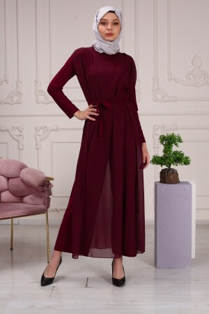 Langes Jumpsuit-Kleid für Damen aus Chiffon mit Reisegürtel 3003 - 5