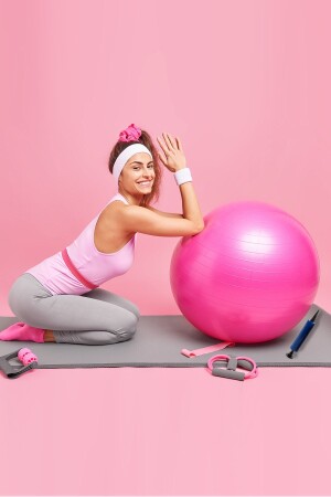 Langlebiges, hochwertiges, kabelgebundenes Pilates-Ball- und Pumpenset für Balance, Aerobic, Yoga, Fitnessball AA99591 - 1