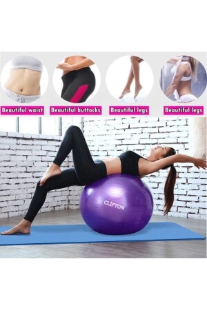 Langlebiges, hochwertiges Pilates-Ball- und Pumpenset mit Kabel, Balance-Aerobic-Yoga-Fitness-Ball - 1