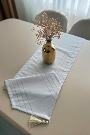 Lara Runner Örtüsü Gri 40x145 - Gülce Home Collection