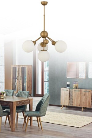 Larin 4'lü Eskitme Beyaz Glop Camlı Avize 160504000573 - İstanbul Avize