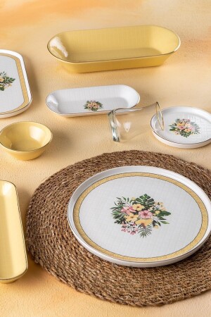 Larosa 31-teiliges Frühstücksset mit Blumenmuster in Gelb und Weiß für 6 Personen 5132 SR-05132/2 - 2