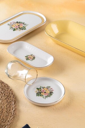 Larosa 31-teiliges Frühstücksset mit Blumenmuster in Gelb und Weiß für 6 Personen 5132 SR-05132/2 - 5