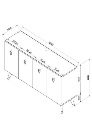 Lasergemusterte Bare-Konsole Anthrazit-Silber BAREKNS - 8