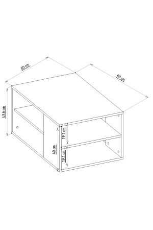 Lasergemusterter 90-cm-Couchtisch Bare Weiß-Silber BARESHP - 6