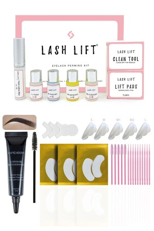 Lash Lifting – Lash Lift – Augenbrauen- und Wimpernlifting-Dauerwellenset (VOLLSTÄNDIG) + Gel-Augenbrauenfarbe (Schwarz) - 2