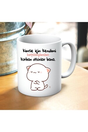 Lass sie für mich geopfert werden. Bedrucktes Geschenkset aus Tasse und Kissen. Geschenk für einen Freund. hfhds10 - 5