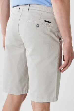 Lässige Chino-Shorts für Herren in Stone Slim Fit mit schmalem Schnitt und Dobby-Motiv aus 100 % Baumwolle 4A0222200008 - 6