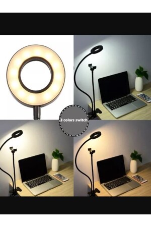 Latched Reading Study Akrobatische Tischlampe 3 verschiedene Lichter mit verstellbarer Klemme gmn-2ın1desklampfk - 1