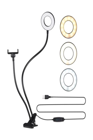 Latched Reading Study Akrobatische Tischlampe 3 verschiedene Lichter mit verstellbarer Klemme gmn-2ın1desklampfk - 3