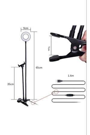 Latched Reading Study Akrobatische Tischlampe 3 verschiedene Lichter mit verstellbarer Klemme gmn-2ın1desklampfk - 5