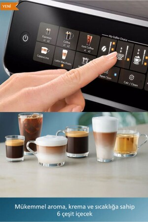 LatteGo EP3347/90 Tam Otomatik Espresso Makinesi Tek dokunuşla 6 çeşit Sıcak ve Soğuk içecek - 3