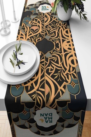 Läufer Ramadan Arabisch gemustertes Wildleder gewebt 140*40 cm Ramadan Kareem - 3