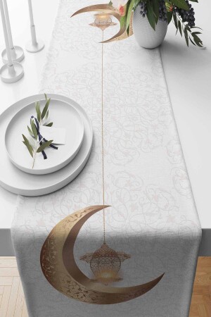 Läufer Ramadan Perlenmuster Wildleder gewebt 140*40 cm Ramadan Kareem - 1